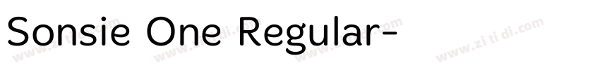 Sonsie One Regular字体转换
